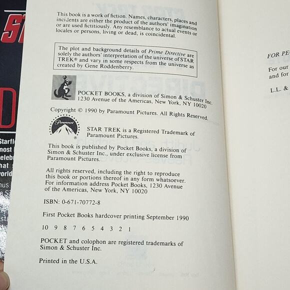Star Trek Prime Directive by J. and G. Reeves-Stevens - HC book - Picture 9 of 10